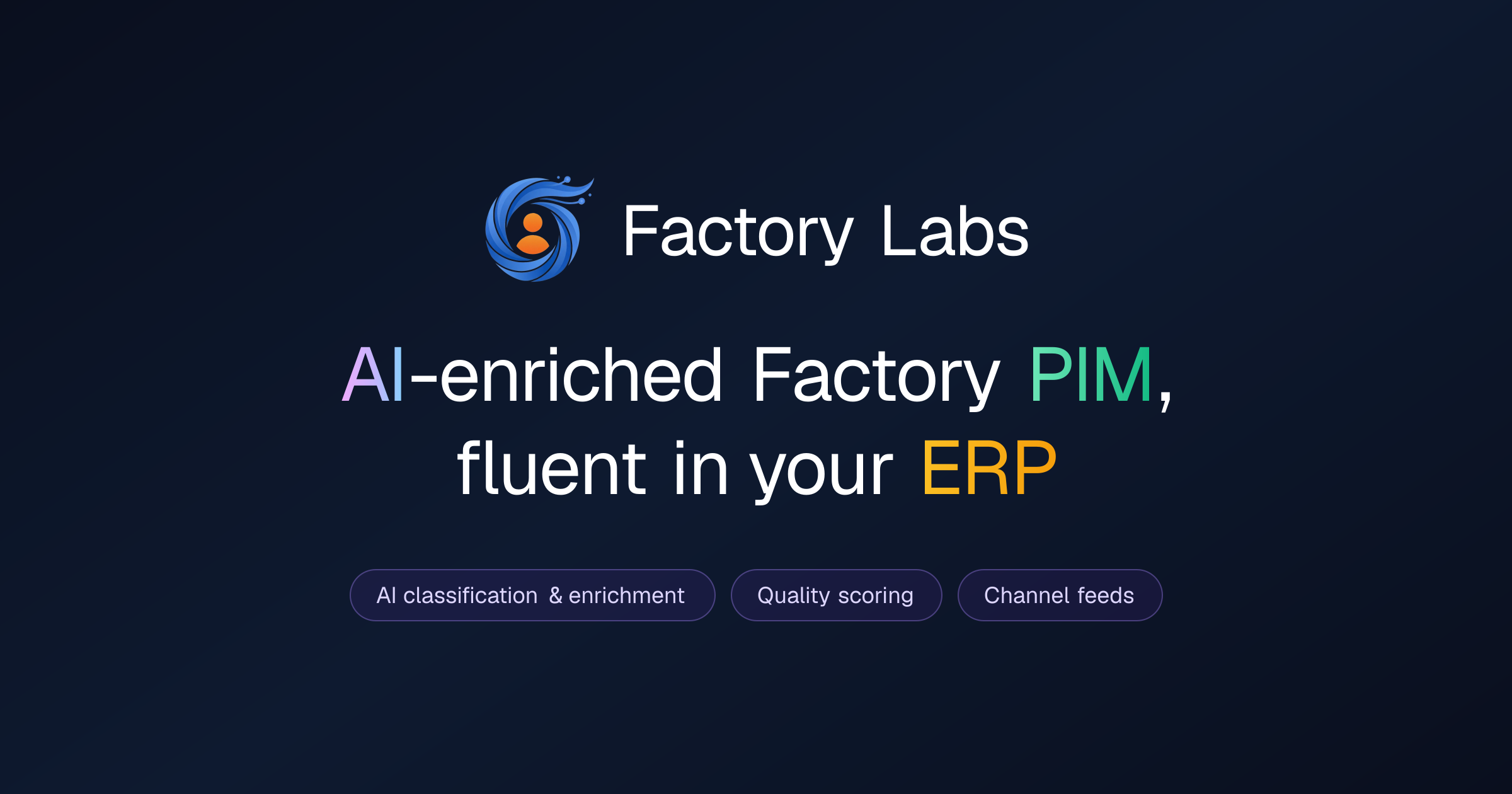 Factory PIM: Product Information Management for Distributors · Factory Labs